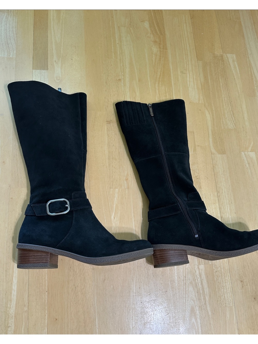 Dansko Dalinda waterproof Black Suede Mid-Calf Buckle Boots